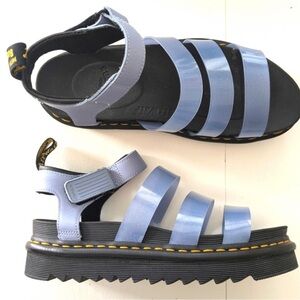 Dr. Martens Lavender Jelly and Leather Platform Strappy Sandals. NWOT. Size 9